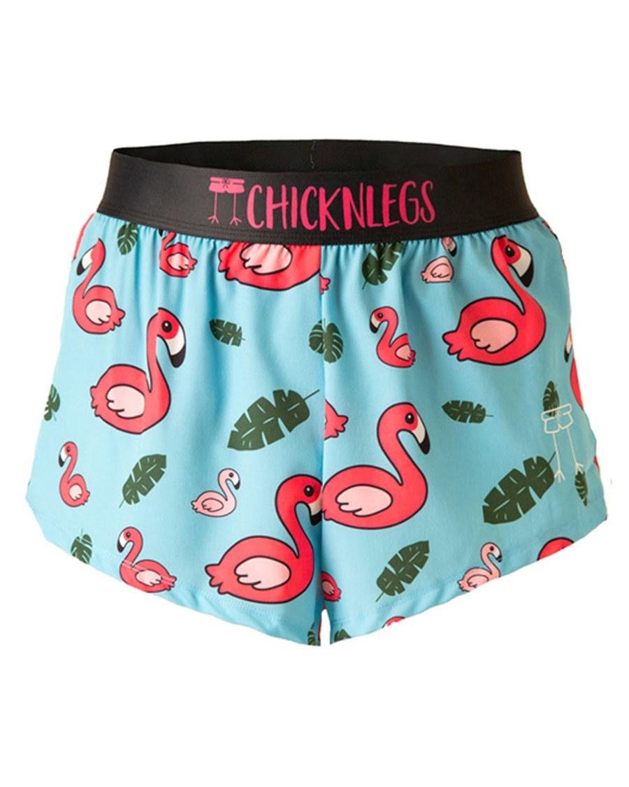 ChicknLegs Flamingos split running shorts